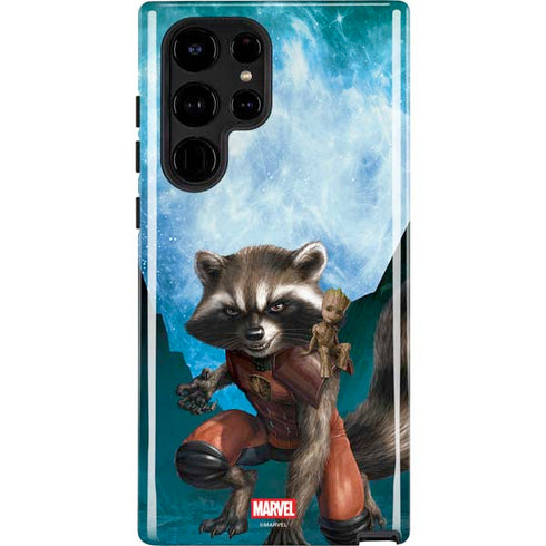 Marvel Rocket and Baby Groot Cosmic Bond Galaxy S25 Ultra Impact Case
